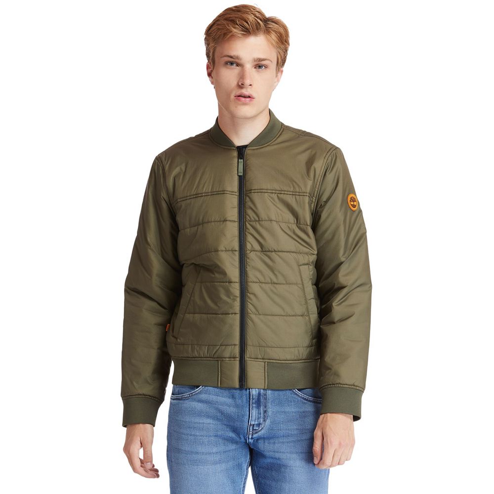 Timberland Mens Jackets Foss Mountain Reversible Lightweight - Olive - India BQ2954038